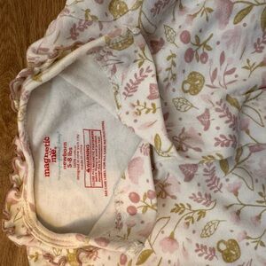 Magnetic Me Baby Onesie - Pink and Gold Floral